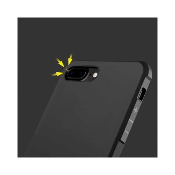 iphone 8 plus – gummi cover med drage mønster – sort