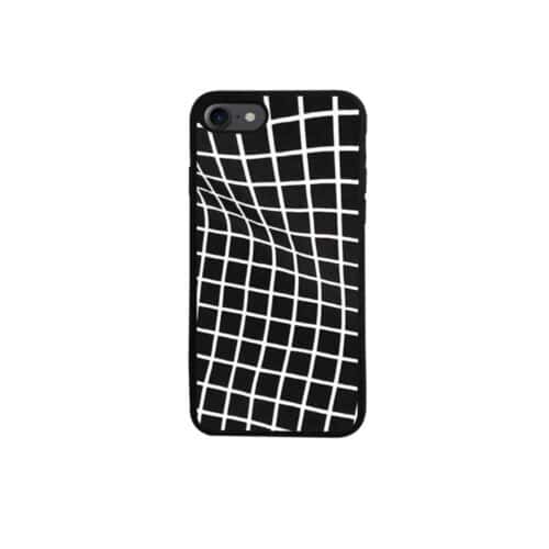 Iphone 8 - Blankt Og Fleksibelt Gummi Cover Med Printet Mønster - Sort Snoet Mønster