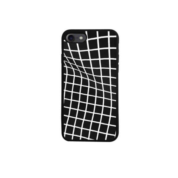 Iphone 8 - Blankt Og Fleksibelt Gummi Cover Med Printet Mønster - Sort Snoet Mønster