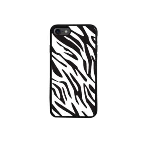 Iphone 8 - Blankt Og Fleksibelt Gummi Cover Med Printet Mønster - Zebra Mønster