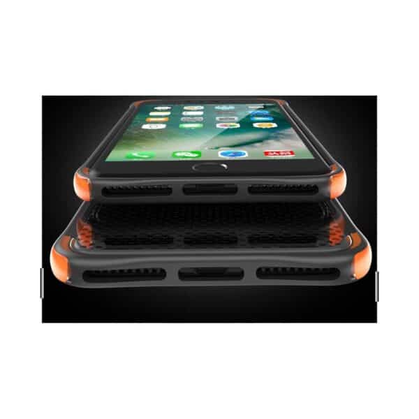 Iphone 8 - Tpu Gummi Cover Med Stødabsorberende Effekt - Sort