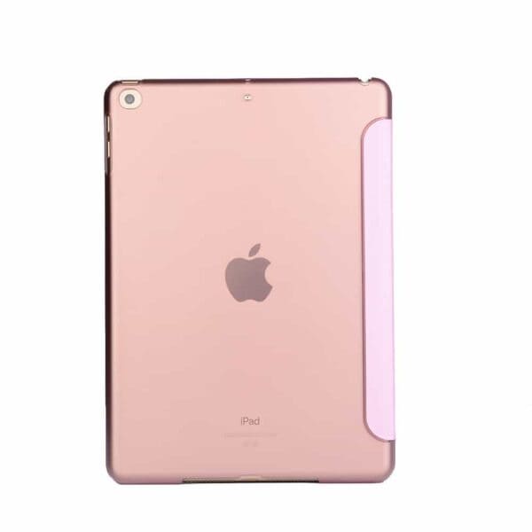 Ipad 9.7” (2017) (a1822, A1823) - Silkeprint Smart Pu Læder Etui Med Tri-fold Stand - Lyserød