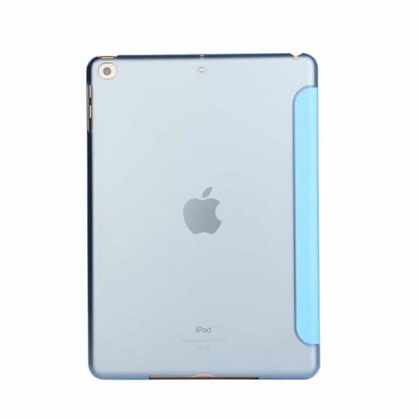 Ipad 9.7” (2017) (a1822, A1823)  - Silkeprint Smart Pu Læder Etui Med Tri-fold Stand - Lyseblå