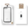 Iphone 8 Plus - Gummi Cover Med Kunstlæder Overflade Og Kreditkort Holder - Hvid