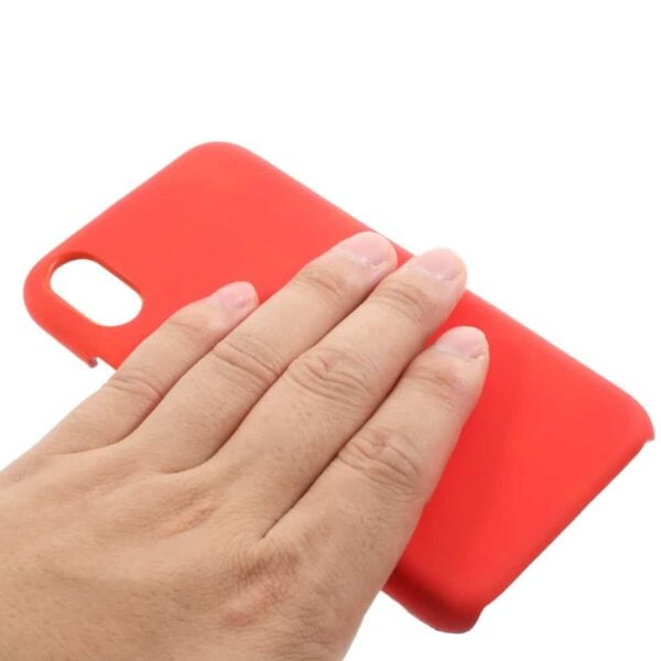 iphone x – hard plastik cover med termisk induktions fluorescerende skiftende farve – rød