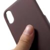 Iphone X - Hard Plastik Cover Med Termisk Induktions Fluorescerende Skiftende Farve - Vinrød