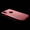 Iphone X - Plastik Og Gummi Hybrid Cover Med Funklende Pulver Mønster - Lyserød