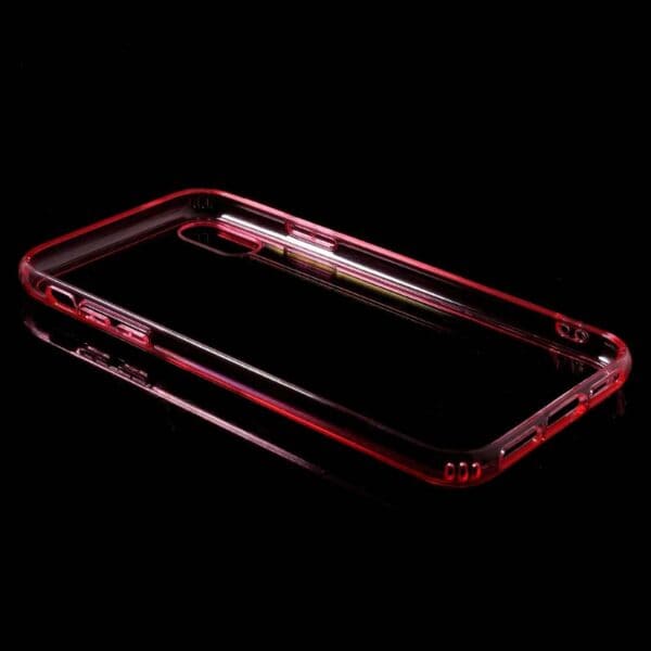 Iphone X - Ridsesikkert Plastik Og Gummi Cover - Rosa