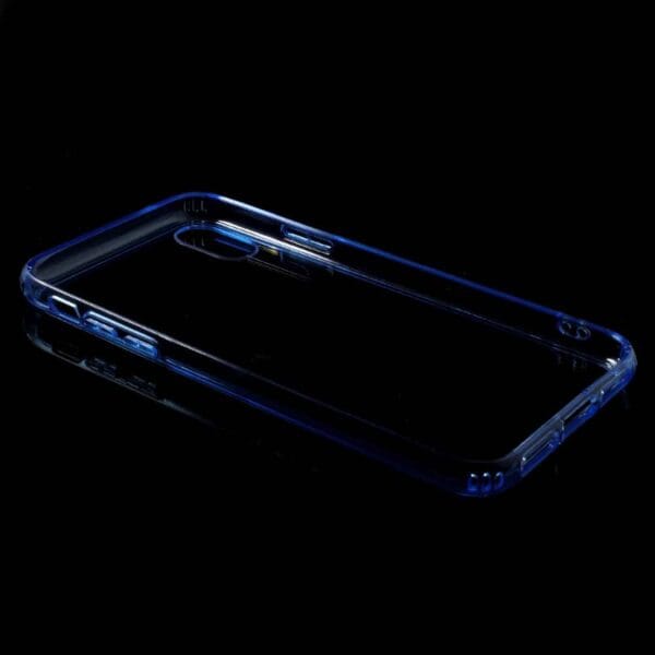 Iphone X - Ridsesikkert Plastik Og Gummi Cover - Blå