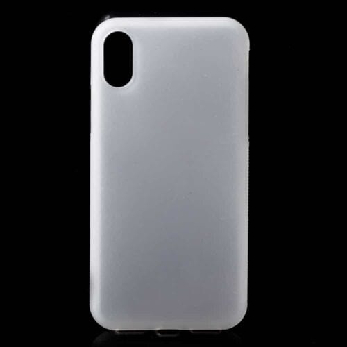 Iphone X - Gummi Cover Med Ridsesikkert Design - Transparent