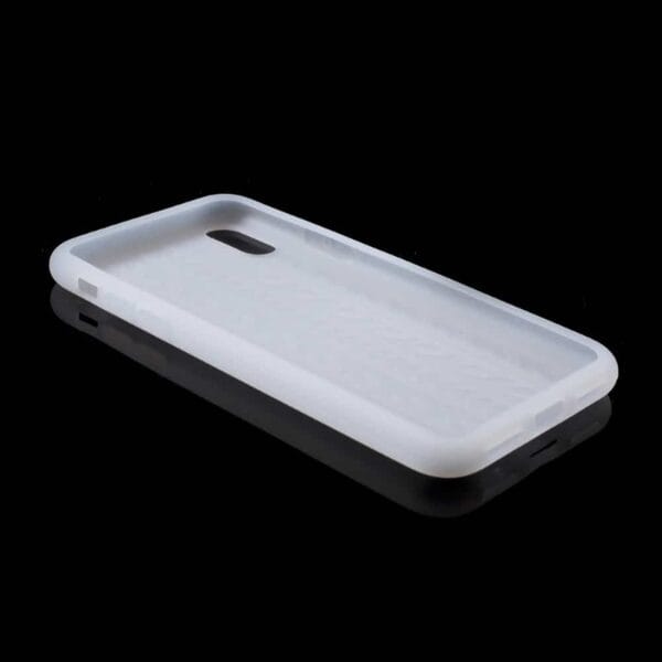 Iphone X - Silikone Cover Med Skridsikkert Dækmønster - Hvid