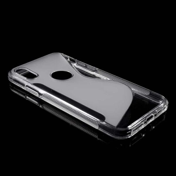 Iphone X - Gummi Cover Med S-line Mønster - Transparent