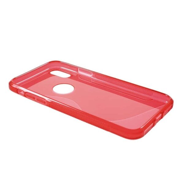 Iphone X - Gummi Cover Med S-line Mønster - Rød