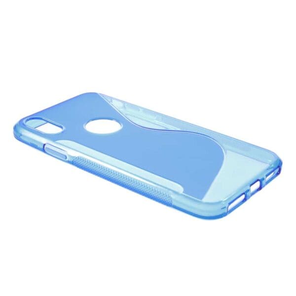 Iphone X - Gummi Cover Med S-line Mønster - Blå
