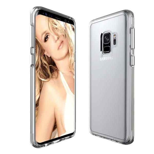 Samsung Galaxy S9 G960 Etui Med Pc Bagside Og Tpu Ramme - Klart Plastik