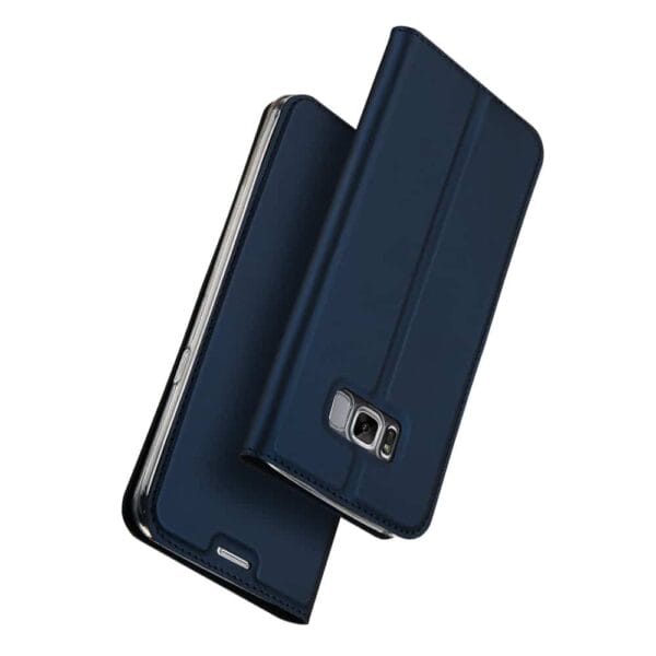 Galaxy S8 Plus - Dux Ducis Skin Pro Series Pu Læder Stand Etui Med Kortslots - Mørkeblå