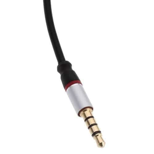 3,5 mm stereo jackstik sort kabel