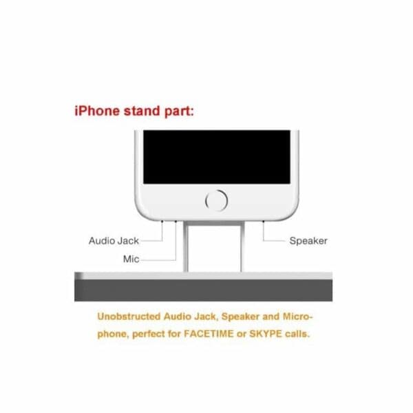 Ziku Wojs-23 Aluminum Opladnings Stand Dock Station Til Iphone – Sølv