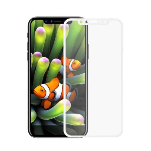 Iphone X – Hærdet Glas Skærmbeskytter Med 3d Afrundet Design – Hvid