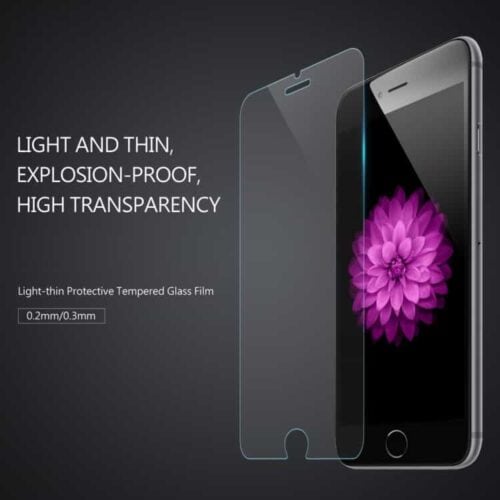 Iphone 7 Plus – Baseus 0.3mm Hærdet Skærmbeskyttelse Med Arc Edge – Transparent
