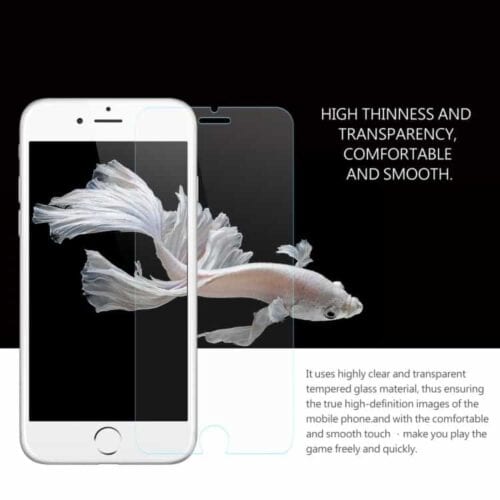 Iphone 7 Plus – Baseus 0.3mm Hærdet Skærmbeskyttelse Med Arc Edge – Transparent