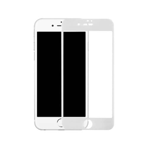 Iphone 8 Plus - Hærdet Glas Skærmbeskyttelse Med 3d Afrundet Kant - Hvid
