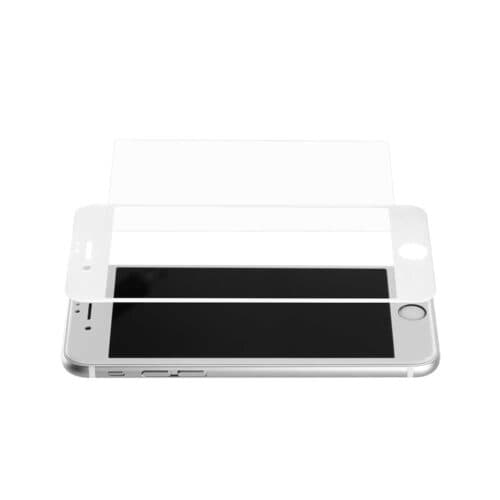 Iphone 8 Plus - Hærdet Glas Skærmbeskyttelse Med 3d Afrundet Kant - Hvid