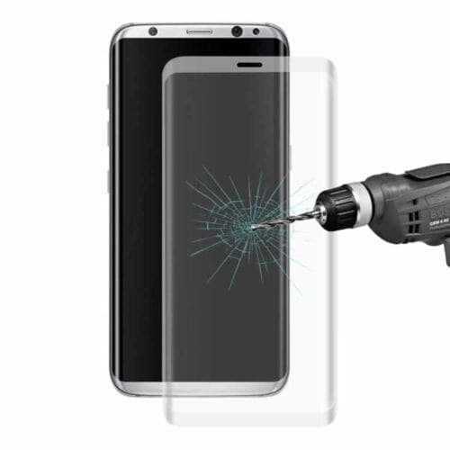 Galaxy S8 - Hat Prince 0.26mm 9h 3d Kurvet Fuld Beskyttelse Hærdet Skærmbeskyttelse - Grå