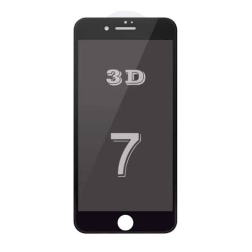 Iphone 7 - 0.3mm Anti-spy 3d Kurvet Hærdet Skærmbeskyttelse - Sort