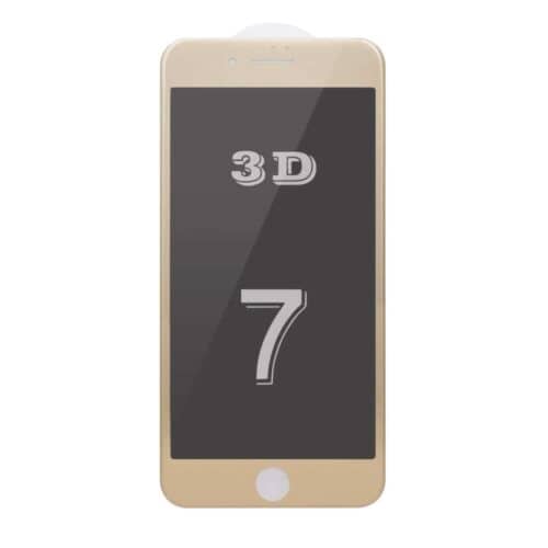 Iphone 7 - 0.3mm Anti-spy 3d Kurvet Hærdet Skærmbeskyttelse - Guldfarve
