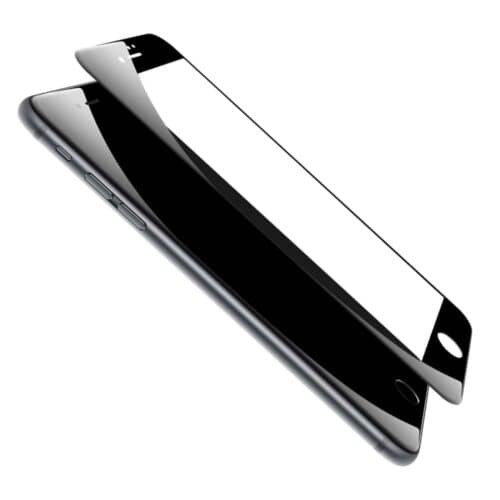 Iphone 7 Plus - Baseus 0.3mm 3d Kurvet Silkeprint Hærdet Skærmbeskyttelse - Sort