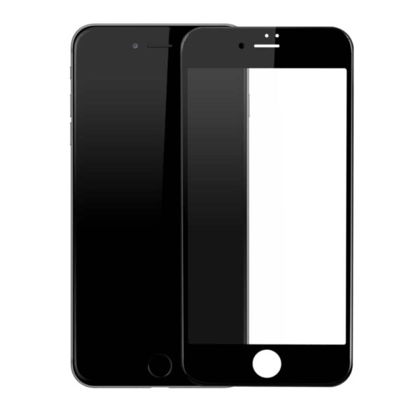 iphone 7 plus – baseus 0.3mm 3d kurvet silkeprint hærdet skærmbeskyttelse – sort