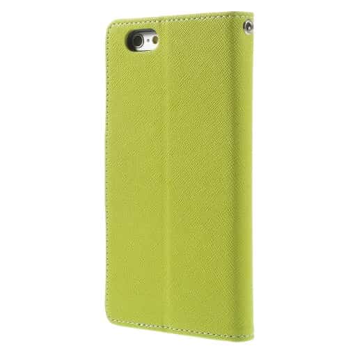 iphone 6/6s – mercury goospery luksus pu læder cover – grøn