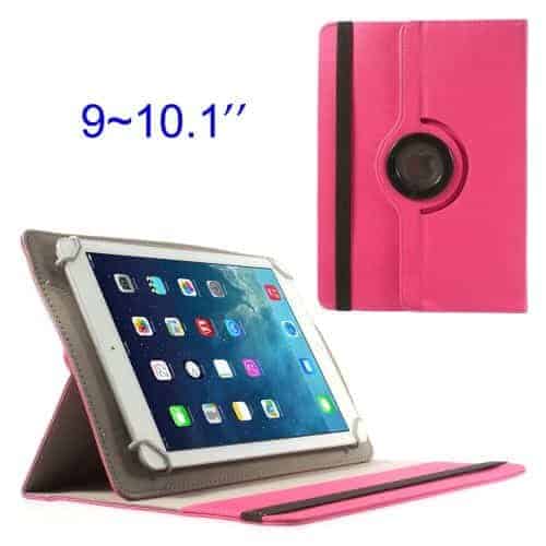 Ipad / Galaxy Note 10.1 - 360 Graders Roterbar Pu Læder Cover - Rosa