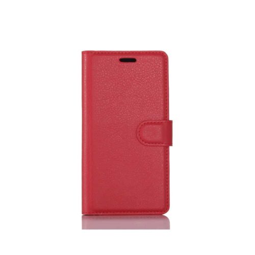 Galaxy S8 Plus - Litchi Skin Pu Læder Stand Etui - Rød