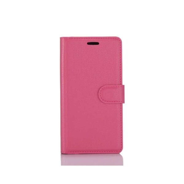 Galaxy S8 Plus - Litchi Skin Pu Læder Stand Etui - Rosa