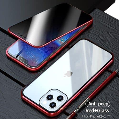 Iphone 12 Pro Max Privacy Perfect Cover Rød