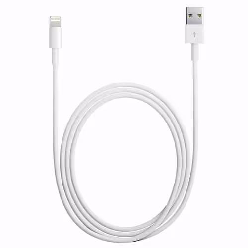 Hvid USB til Lightning-kabel