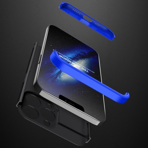 Iphone 13 Pro Max 360 Beskyttelsescover Sort/blå