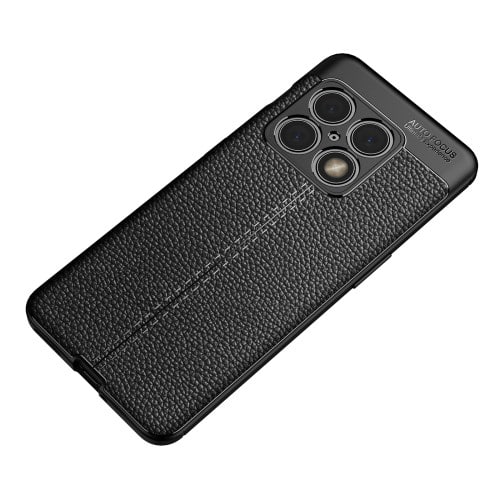 Oneplus 10 Pro Læder Tekstur Cover Sort