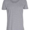 Basic T-shirt Deep Cut Lysegrå