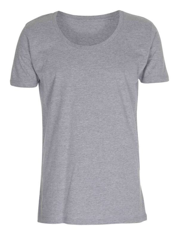 Basic T-shirt Deep Cut Lysegrå