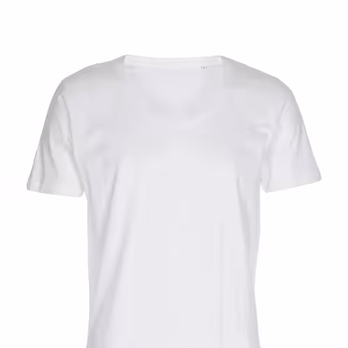Basic T-shirt Deep Cut Hvid