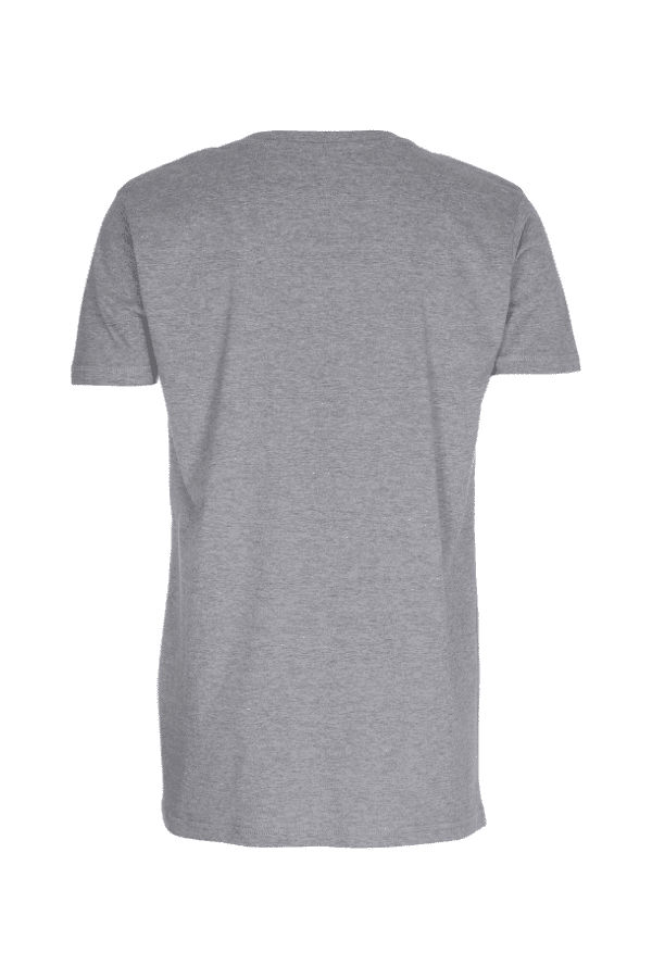 Basic T-shirt Deep Cut Lysegrå