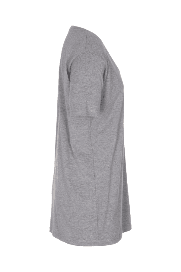 Basic T-shirt Deep Cut Lysegrå