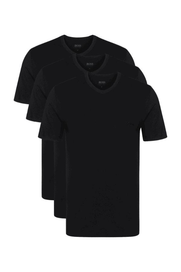 Hugo Boss 3 Pack V-neck Regular Fit Sort S