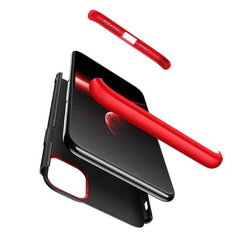 Iphone 11 Pro Max 360 Beskyttelsescover Sort/rød