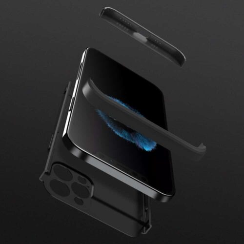 Iphone 12 Pro Max 360 Beskyttelsescover Sort