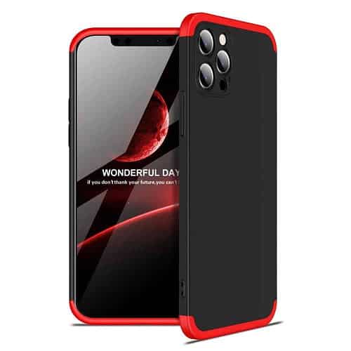 Iphone 12 Pro Max 360 Beskyttelsescover Sort/rød