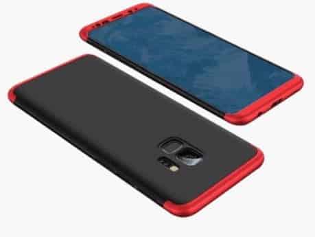 Samsung Galaxy S9 Plus 360 Beskyttelsescover Sort/rød